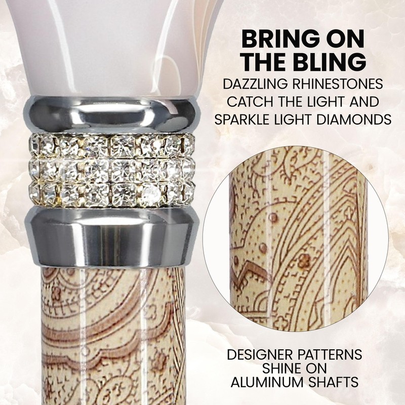 Creme Pearlz Adjustable Cane