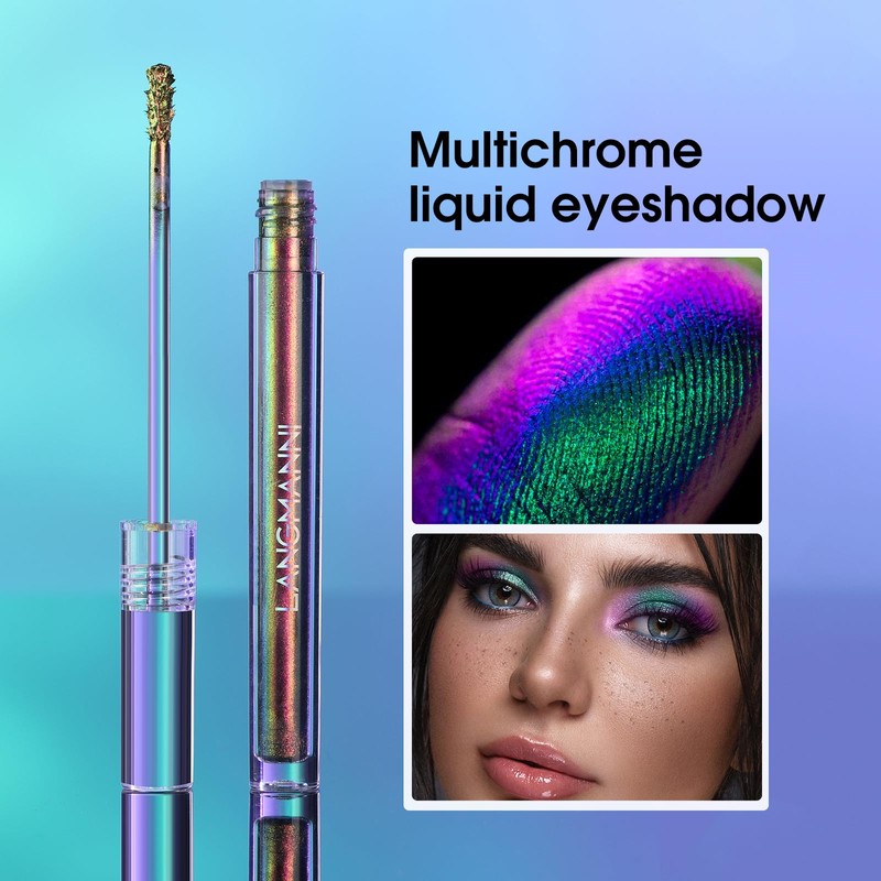 Jolilab Metallic Liquid Chameleon Eyeshadow, Multi-Dimensional Eye Looks, Long-lasting Holographic
