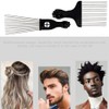 2 PCS Afro Pick Comb Wide Hair Pick Comb Black