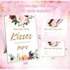 Zhminz Guess How Many Kisses Bridal Shower Game, 5X8 Burgundy