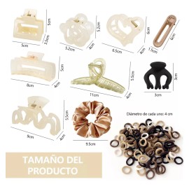 65 Piezas Pinzas Para El Cabello Broches Cabello De Pelo Mujer