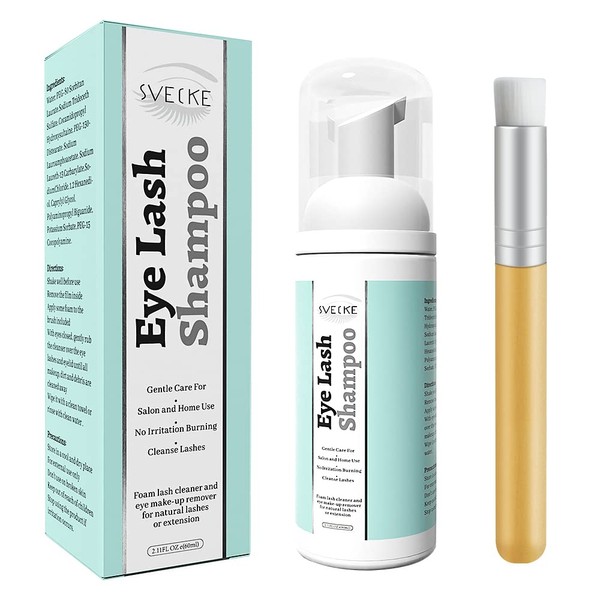 Eyelash Shampoo for Lash Extensions Kit, Prolong Lash Cleanser with