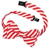 Retreez Striped Woven Microfiber Pre-tied Boy's Bow Tie - Red