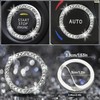 2pcs Bling Car Cup Holder Coasters & 2pcs Push Start