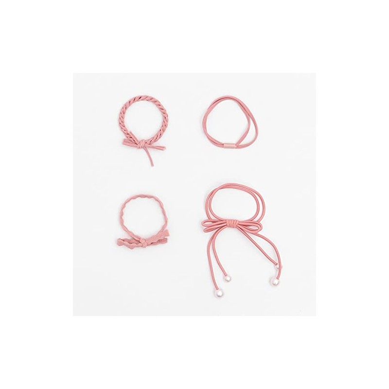 Elastic Hair Ties Set Ponytail Holders Fashion Beaded Bands Scrunchies