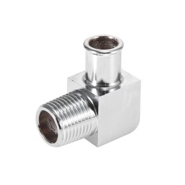 X AUTOHAUX 90 Degree Car Heater Hose Connector Aluminum Intake Manifold Connector 1/2 Inch NPT to 7/10 Inch