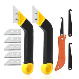 Grout Removal Tool Tile Grout Saw 2 Angled Grout Saw with 7 Pieces Extra Blades Replacement and 1 Tile Seam with 2 Extra Blades Grout Saw Tile Grout Remover Tool Accessories for Tile Cleaning