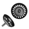 ZARSIO 2 PCS Black Kitchen Sink Strainer Stainless Steel Kitchen