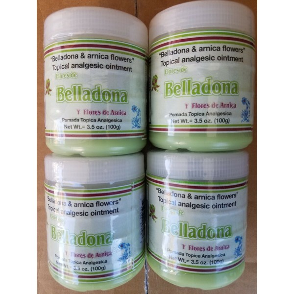 4 Belladona & Arnica Flowers net wt 3.5 oz ea