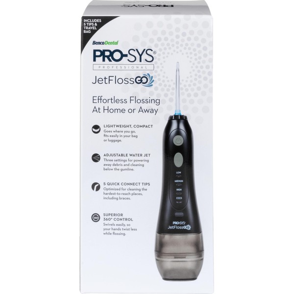 PRO-SYS JetFloss GO Cordless Water Flosser Rechargeable Portable Dental Oral