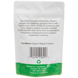 KOPABANA Organic Alligator Pepper Seeds| Mbongo spice | Spice |Ataare |Guinea Pepper | Alligator Pepper | Grains of Paradise | Lizard Pepp 1oz