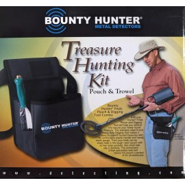 Bounty Hunter Metal Detecting Treasure Hunting Kit Combo with 9" Trowel & Pouch