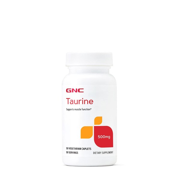 GNC Taurine Capsules 500 mg - 50 Vegetarian Caplets