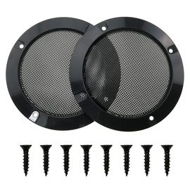 MEETOOT 2pcs Cold Rolled Steel Loudspeaker Net Cover 4" Grill Cover with Mounting Screws for DIY Speaker and Car Speaker