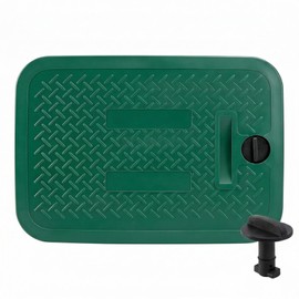 Bekecidi 12x17 Inch Sprinkler Valve Cover - Heavy Duty Rectangular Irrigation Valve Box Lid, UV Resistant & High Load Bearing for Outdoor Water Meter Box