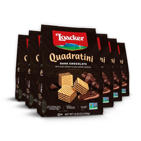 Loacker Loacker Quadratini Dark Chocolate Wafer Cookies LARGE - 30%