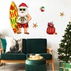 Yovkky Hawaii Christmas Santa Claus Wall Decals Stickers, Hawaiian Xmas