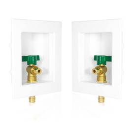 1-PACK GUOFIS Icemaker Outlet Box with 1/2" PEX-A Expamsion Inlet Connect, Ice Maker Box with Pre-installed 1/4-Turn Ball Valve(IM003)