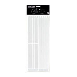 RydeSafe Reflective Decals Multi Stripes Kit Jumbo, White