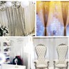 Poise3EHome Silver Sequin Backdrop Curtains,4 Panels Silver Sequin Backdrop, 2FTx8FT