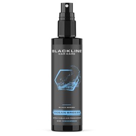 BLACKLINE® 8oz Car Air Freshener - Lasts 1-2 days, Made For Daily Use. Choose from Dark Ice, Ocean Breeze, Mahogany Teakwood, or Sour Cherry scents.:_Ocean Breeze