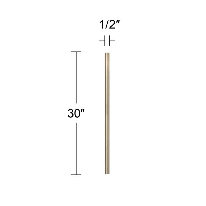 30" Long Antique Brass Cord Cover - 360 Lighting