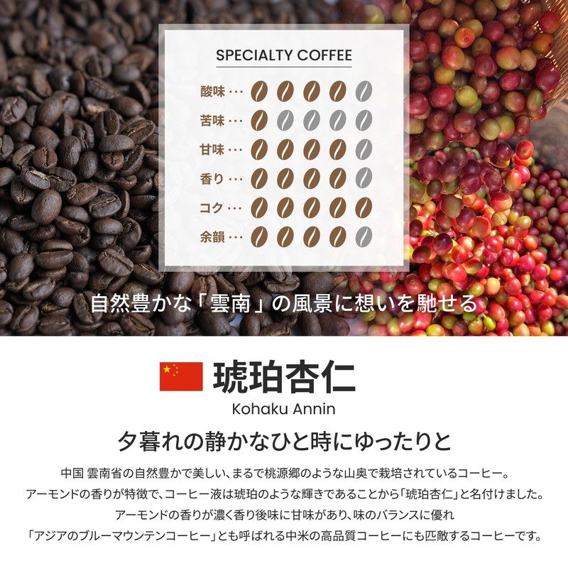 KOUNOU COFFEE Drip Coffee, Yunnan, Amber Apricot Jin, 20 Bags,