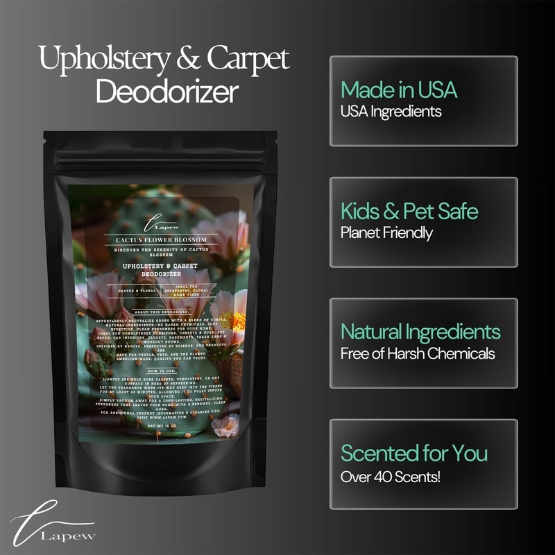 LaPew Cactus Flower Blossom Bundle – Carpet Deodorizer Powder &