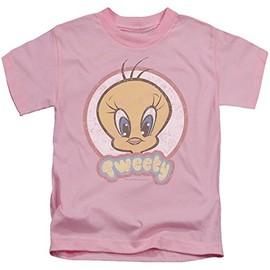 Kids Tweety Bird Retro Shirt, Pink, Large (7)