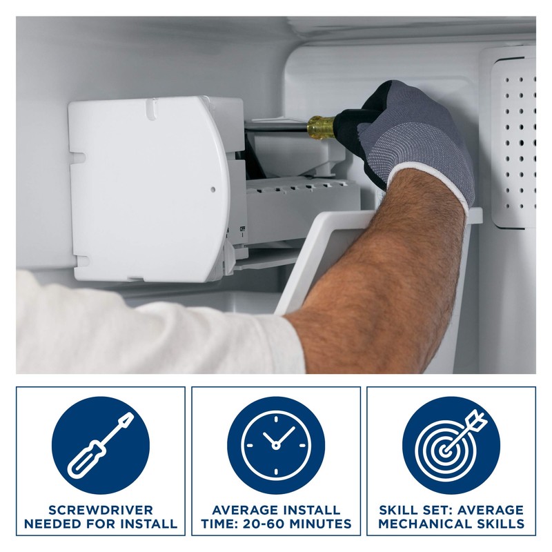 Refrigerator WR30X10093 IM6D Icemaker Kit, White