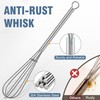 Walfos Mini Whisk,304 Stainless Steel Small Whisk, 5+7+10in Wisking Tool