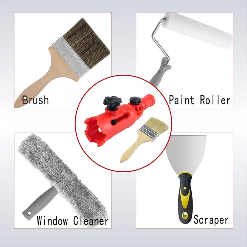 Lylxienty Multi-Angle Paint Brush Extender Holder Paint Roller Extension Pole