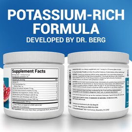 Dr. Berg Nutritionals Dr. Berg Zero Sugar Hydration Keto Electrolyte Powder - Enhanced w/ 1000 mg of Potassium & Real Pink Himalayan Salt (NOT Table Salt) - Pomegranate and Cherry Hydration Drink Supplement - 50 Servings