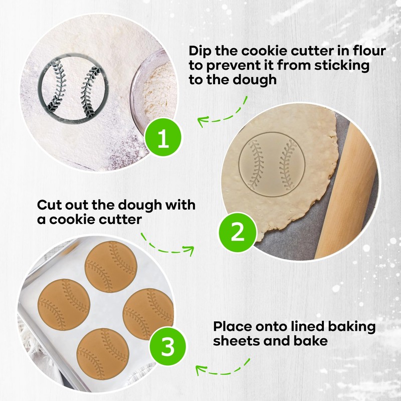 Moose Goods Baseball Cookie Cutter - Sports Cookie Cutters Shapes
