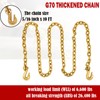 5/16"-3/8" Chain Binders Sets of 2, 5/16"×10ft Chains, Grade 70