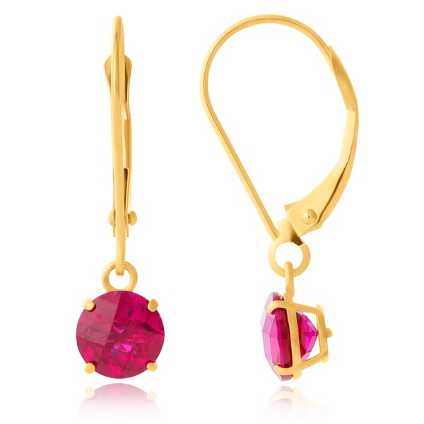 MAX + STONE 10k Yellow Gold 6mm Round July Birthstone