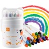 IEFFPIN Toddlers Crayon, 24 Color Smooth and Twistable Crayon, Washable