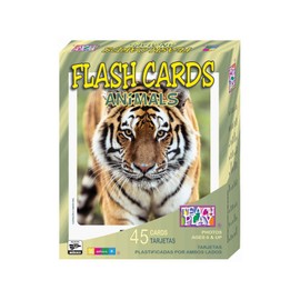 TEACH PLAY Paquete de Flash Cards Animals Idioma: Inglés 45 pzas. Tamaño: 18x22 cm