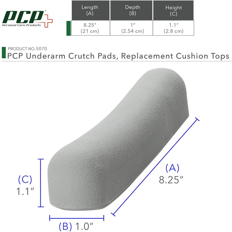 PCP Underarm Crutch Pads, Replacment Cushion Tops