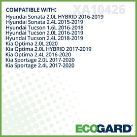 EcoGard Filtro de Aire de Motor XA10426 para Hyundai Sonata 2015-2019, Kia Sportage 2017-2022, Kia Optima 2016-2020