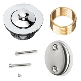 Wholesale Plumbing Supply Conversion Kit Bathtub Tub Drain Assembly, All Brass Construction - Brushed Nickel