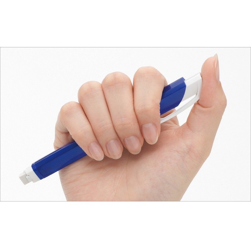Pentel XZE15-MC Retractable Eraser with Ain Click, Metal Blue Axe,