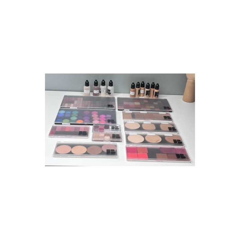 PALETA MAGNÉTICA PROFESIONAL GRANDE VACÍA PARA MAQUILLAJE CON TAPA TRANSLÚCIDA.
