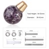 mookaitedecor Set of 2 Natural Amethyst Crystal Ball Drawer Knobs