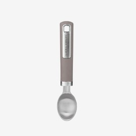 Laura Ashley Stainless Steel Ice Cream Scoop - Sleek, Durable, and Ergonomic Soft-Touch Handle Large Icecream Scoop Metal - Perfect for Scooping Ice Cream, Gelato, and Sorbet - Dark Dove Grey