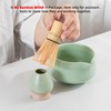 TEANAGOO Matcha Schale mit Ausgießer,Keramik Matcha Schale und Schneebesen Halter,2