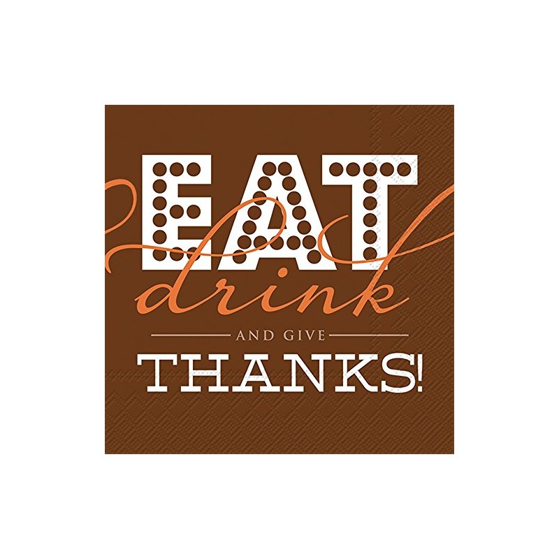Ideal Home Range 20 Count Cocktail Napkins, Eat Drink And