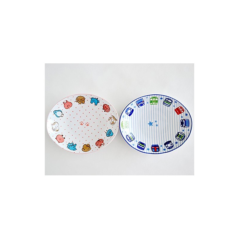 te-buruuxeai-suto Oval Plate Animal Love Girls Plate