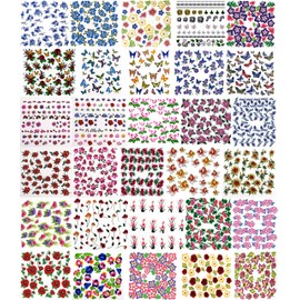 Nail Art Water Slide Stickers Decals 30 Sheets (600 Plus Designs) (Design2)