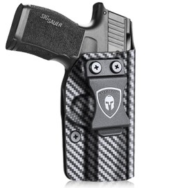 WARRIORLAND IWB Carbon Fiber Kydex Holster Tailored Fit: Sig Sauer P365 XL 9mm Pistol, Inside Waistband Concealed Carry, Adj. Posi-Click Retention & Cant, Right Hand